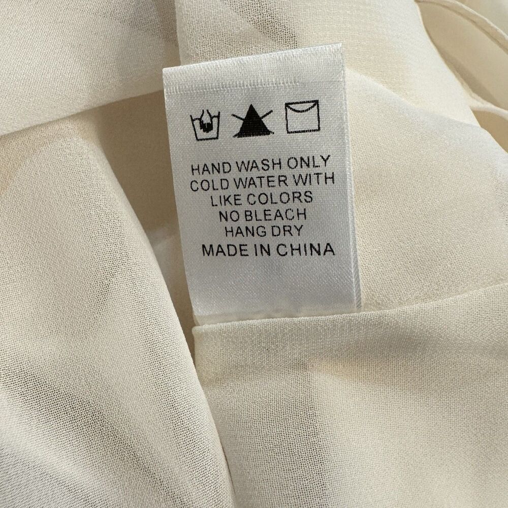 Dress Forum Olympia One Shoulder Pleated Asymmetric Maxi Dress Medium Ivory New - Picture 10 of 11